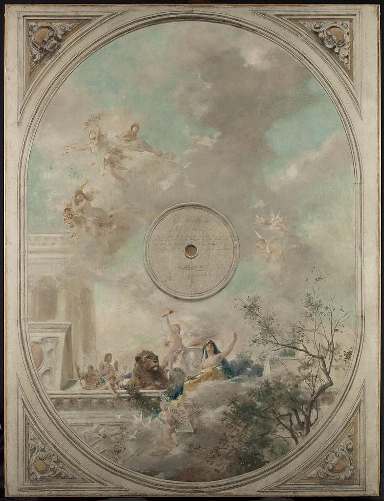 Théobald Chartran-99-Schizzo per la sala delle nozze del municipio di Montrouge, Diritto e matrimonio - Musée des Beaux-Arts de la ville de Paris